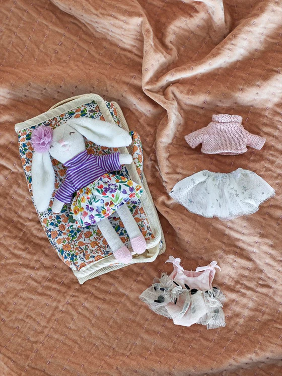 Weiches Stoff-Kuscheltier-Set Milly Puppe Braun Bloomingville MINI