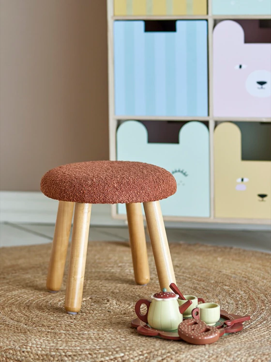 Kinderhocker Bloomingville MINI Aksel Braun – Skandi-Design