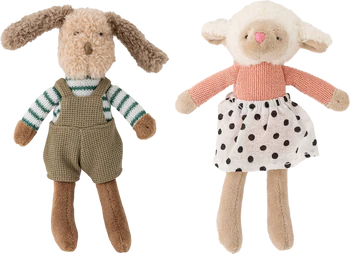 Kuscheltier-Set Bloomingville Sol & Teo Braun Baumwolle weich