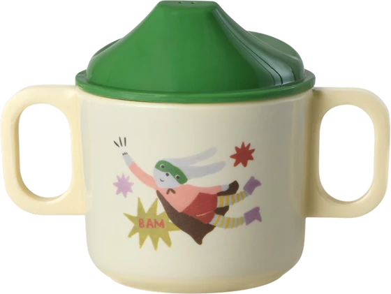 Trinklernbecher für Babys 250ml Grün Rice by Rice Hero Print