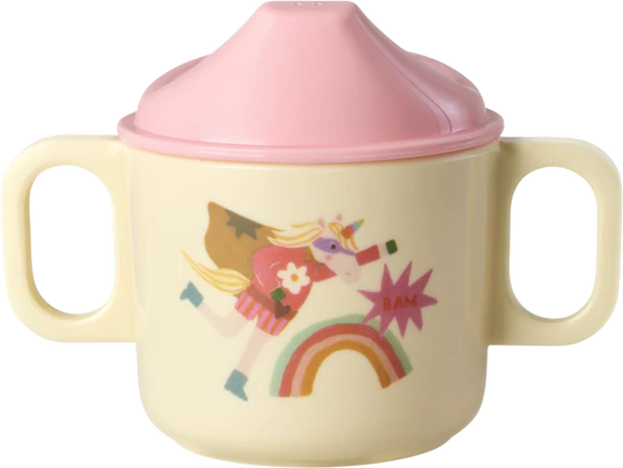 Trinklernbecher Baby Rice by Rice 250ml Pink Heldenmotiv