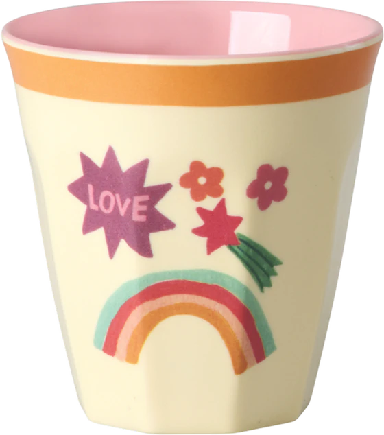 Kinderbecher-Set Melamin Rosa Helden 6er 160ml Rice by Rice