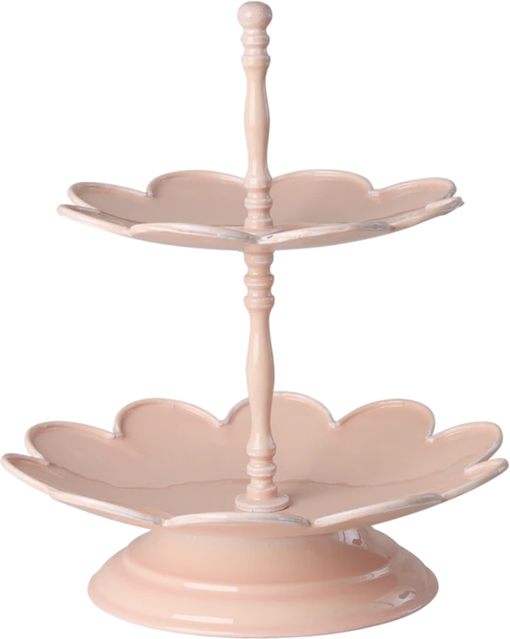 Zweistöckige Etagere Soft Pink Rice by Rice – Verspieltes Design