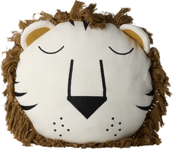 Kinder-Kopfkissen Löwenkopf Braun Rice by Rice – 100% Baumwolle