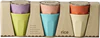 Espressotassen-Set Rice by Rice 6er-Set 80 ml Melamin bunt - Melamine Espresso Cups in Asst. Glory Days Colors - 6 Pack - 80 ml
