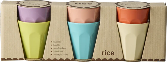 Espressotassen-Set Rice by Rice 6er-Set 80 ml Melamin bunt