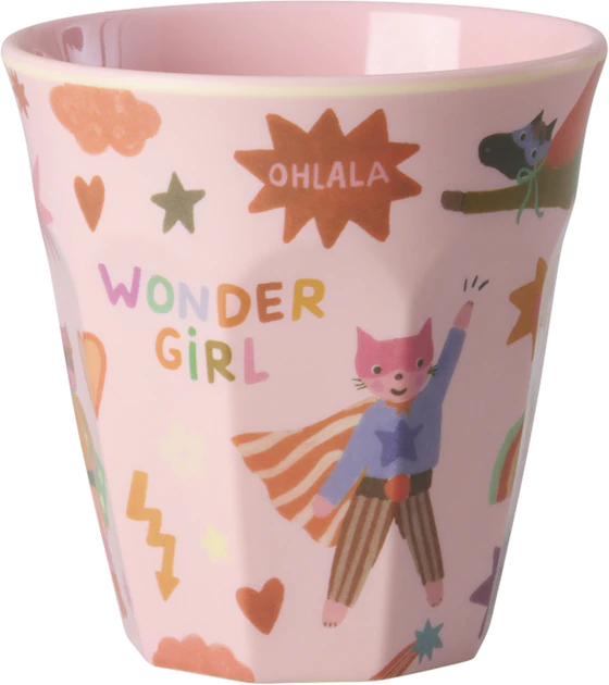 Trinkbecher Melamin 250 ml Grün Hero Print – Rice by Rice