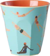 Melamin-Trinkbecher Retro Swimster 250 ml Rice by Rice BPA-frei - Melamine Cup with Retro Swimster Print - Medium - 250 ml