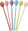 Set aus 6 Latte-Löffeln Melamin Glory Days Rice by Rice - Melamine Latte Spoons in Asst. Glory Days Colors - Set of 6