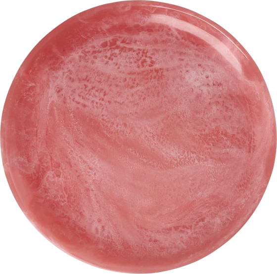 Rundes Tablett Resin Pink Rice by Rice – Unikat & Lebensmittelecht