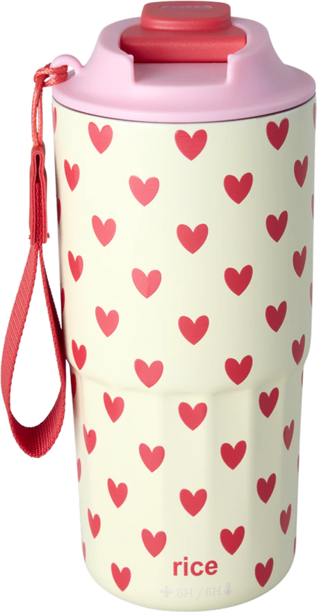 Thermobecher Rice by Rice 550 ml Herz-Design Edelstahl