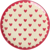 Kleine Tortenplatte Melamin Rot Herzchen Rice by Rice - Red Kiss