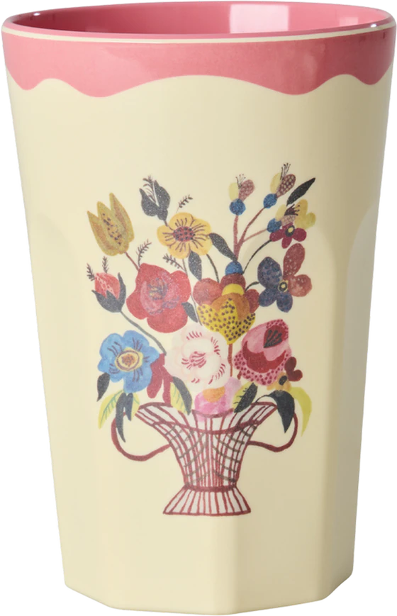 Melamin-Trinkbecher-Set Rice by Rice 2x400ml Pink Print