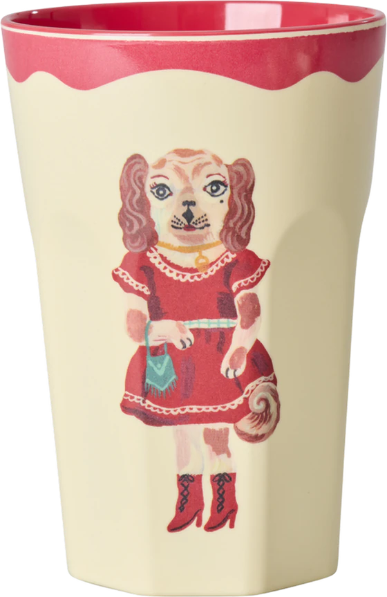 Melamin-Trinkbecher-Set Rice by Rice 400 ml Red Kiss 2er-Pack