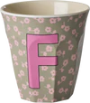 Melamin-Trinkbecher Rice by Rice F Blumen 250 ml bruchfest - Melamine Cup with the Letter F - Flowers - Medium - 250 ml