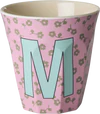 Melamin-Trinkbecher Rice by Rice M Blumen 250 ml bruchfest - Melamine Cup with the Letter M - Flowers - Medium - 250 ml