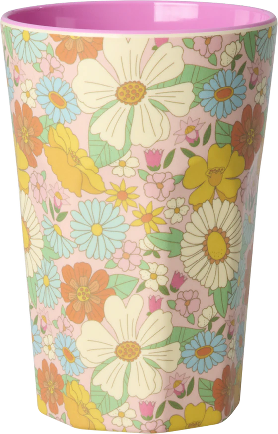Trinkbecher Melamin 400 ml Flower Power Rice by Rice BPA-frei