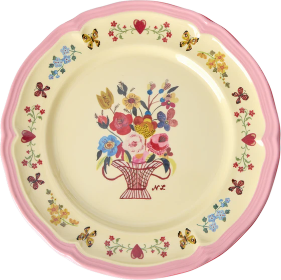 Dessertteller Melamin Rosa 20cm Rice by Rice Vintage Design