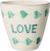 Keramikbecher Rice by Rice 300 ml Handbemalt Unikat LOVE - green