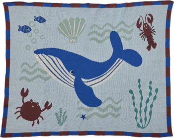 Babydecke Baumwolle Ozean-Design Rice by Rice – Atmungsaktiv