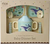 Baby-Geschirrset Rice by Rice Melamin Ozean-Design 4-teilig - Blue Ocean Print
