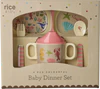 Baby-Geschirrset Melamin Coral Ocean – Rice by Rice robust - Melamine Baby Dinner Set in Gift Box - Coral Ocean Print - 4 pcs