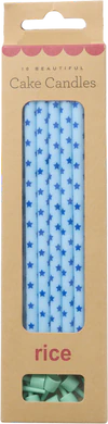 Geburtstagskerzen Blau Sterne Rice by Rice – 10er Set 18cm