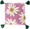 Dekoratives Strickkissen Rice by Rice Blumen Quasten Rosa