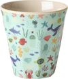 Kinderbecher Melamin 160ml Blau Ozean Rice by Rice