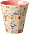 Kinderbecher Melamin 160ml Korallenmotiv Rice by Rice - Melamine Kids Cup with Coral Ocean Print - Small - 160 ml