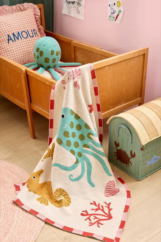 Gestricktes Kuscheltier Oktopus Rice by Rice – Baumwolle, Handgefertigt