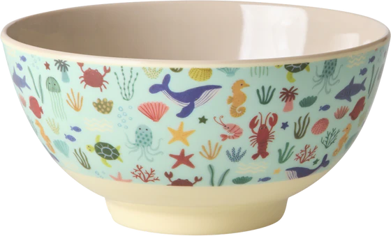 Melamin-Schale Rice by Rice 700 ml Blau Ozean bruchfest