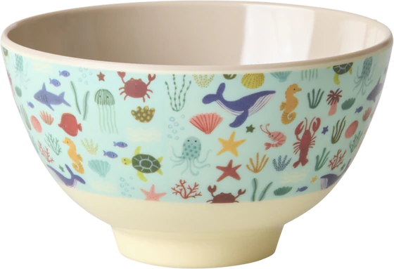Kleine Melamin-Schale 300ml Blau Ozean – Rice by Rice