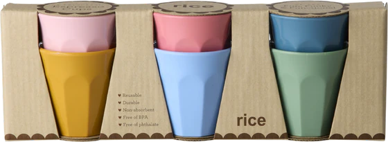 Espressotassen-Set Rice by Rice 6er bunt Melamin bruchfest