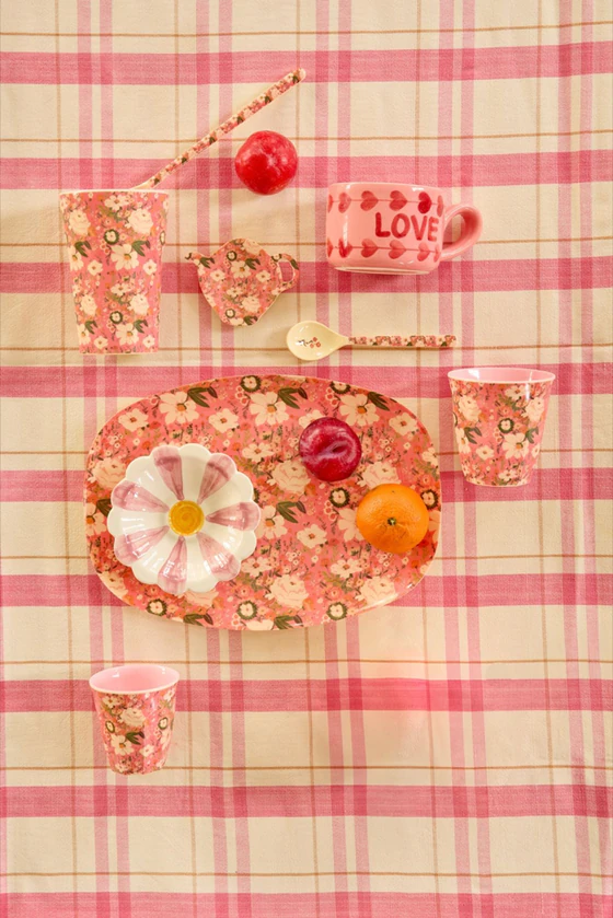 Melamin-Trinkbecher Rice by Rice 250 ml Blumenmuster robust