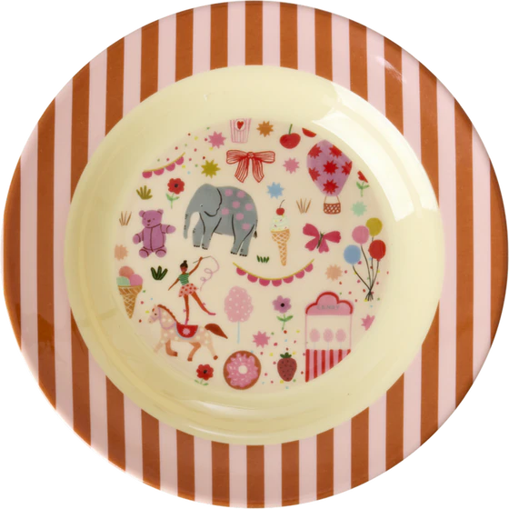 Kinderschale Melamin Rice by Rice 250 ml Rosa Jahrmarkt bruchfest