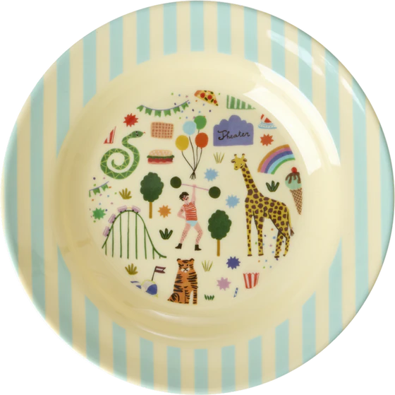 Kinderschale Melamin 250ml Mint Fun Fair – Rice by Rice