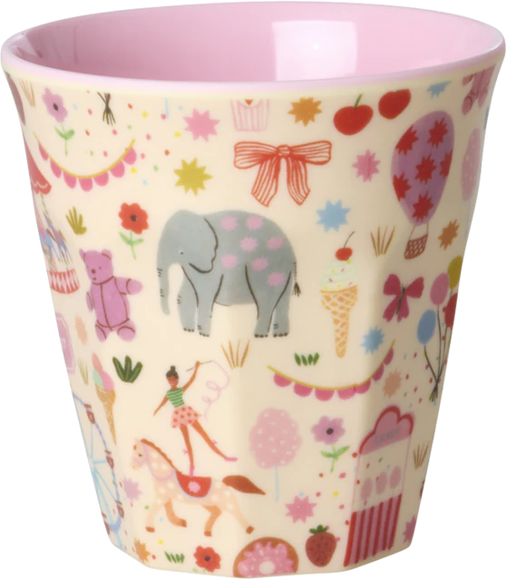 Kinderbecher Melamin Rosa Jahrmarkt 160ml Rice by Rice