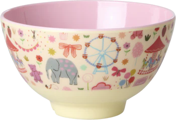 Kleine Melamin-Schale 300 ml Rosa Jahrmarkt Rice by Rice