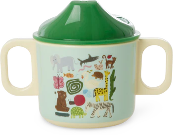 Trinklernbecher 250 ml Wildlife Mint Rice by Rice – Bruchsicher