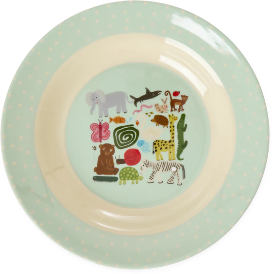 Kinderschale Melamin Mint Wildlife 250 ml – Rice by Rice bruchfest