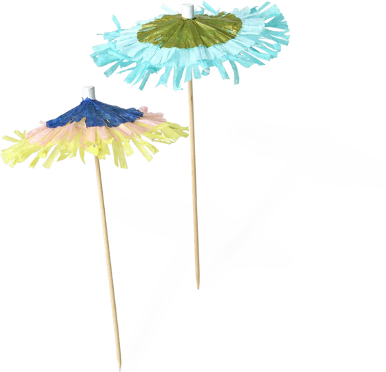 Cocktailspieße Schirmchen 8er-Set Rice by Rice – Bunte Partydeko