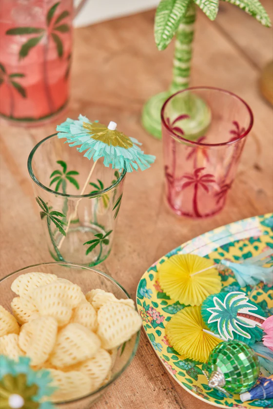 Cocktailspieße Schirmchen 8er-Set Rice by Rice – Bunte Partydeko