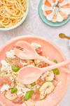 Salatbesteck-Set Soft Pink Rice by Rice – Robustes Resin