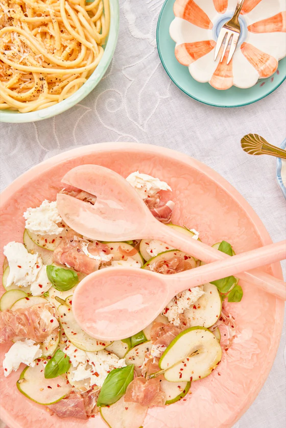 Salatbesteck-Set Soft Pink Rice by Rice – Robustes Resin