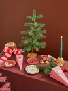Weihnachtsanhänger Raffia Kræmmerhus Taubenstickerei Rice