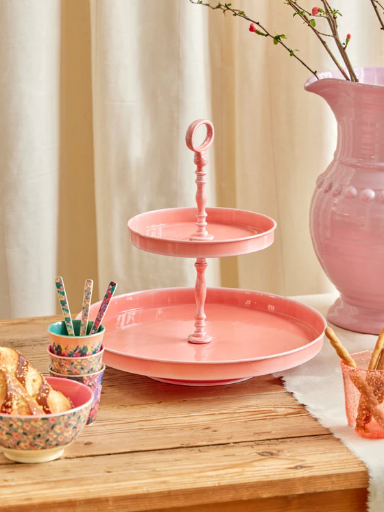 Zweistöckige Metall-Etagere Rice by Rice Cute Coral