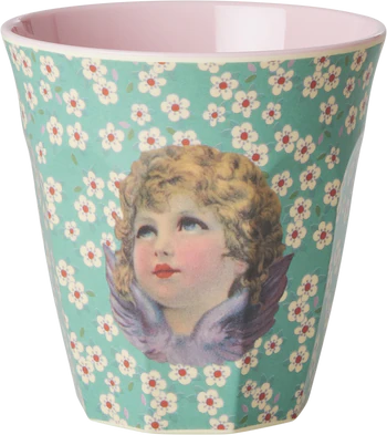 Melamin-Trinkbecher Rice by Rice Engel-Print Grün 250 ml