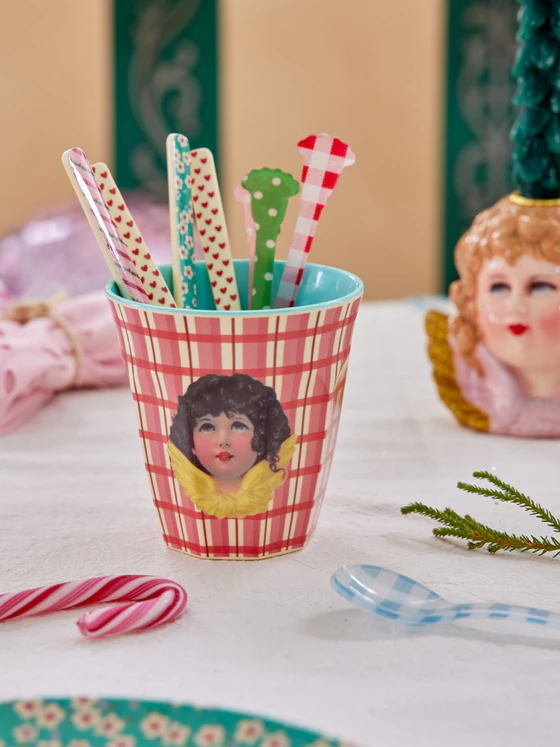 Melamin-Trinkbecher 250 ml Rot Engel Rice by Rice Bruchfest