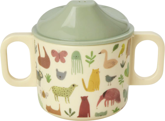 Baby-Trinklernbecher Rice by Rice Jungle Blau 250 ml Melamin